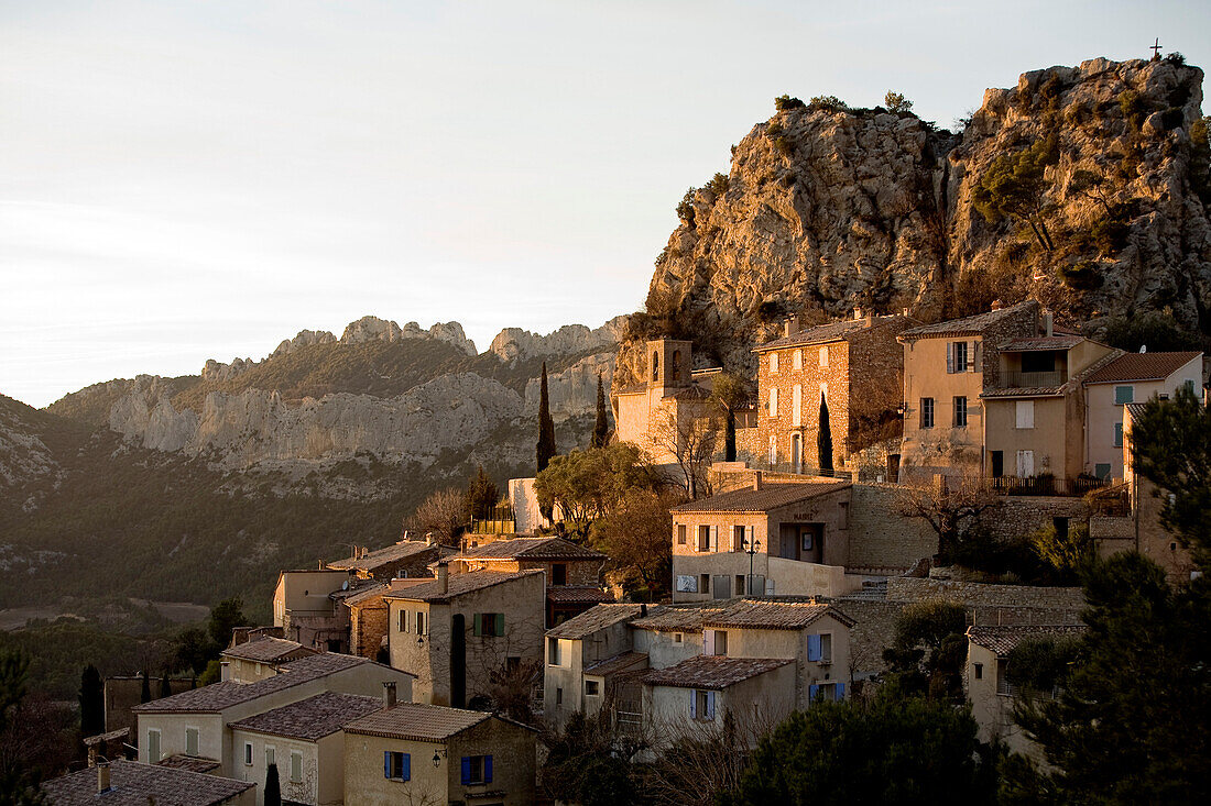 France, Vaucluse, La Roque Alric and Dentelles de Montmirail