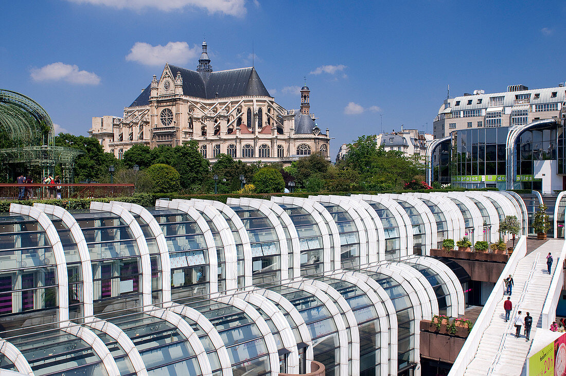 France, Paris, the Forum des Halles and Saint Eustache church (archives)