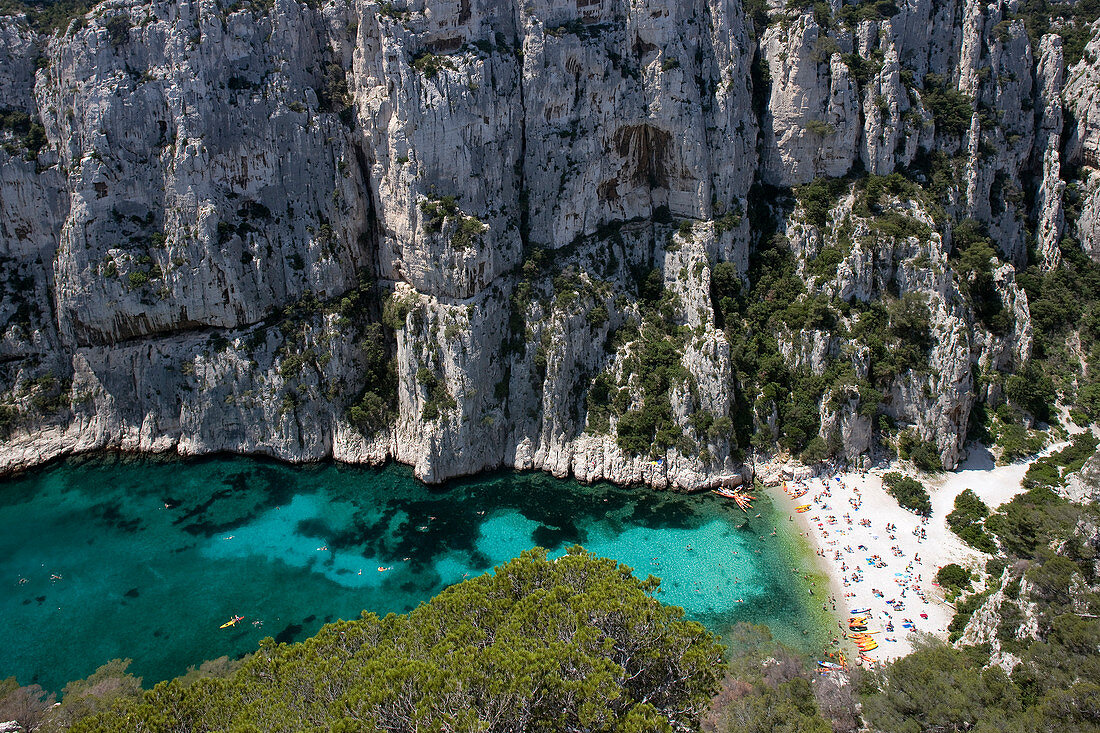 France, Bouches du Rhone, Calanques National Park, Marseille, Calanque d'En Vau