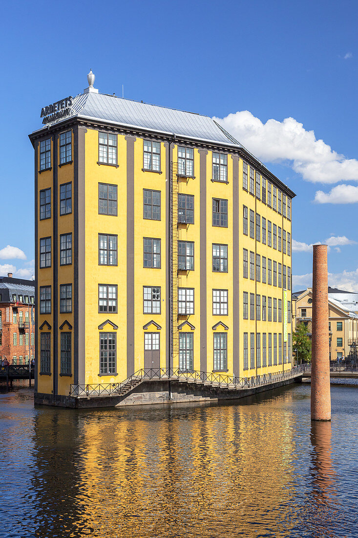 Museum of work next to the Motala Stroem in Norrkoeping, oestergoetland, South Sweden, Sweden, Scandinavia, Northern Europe