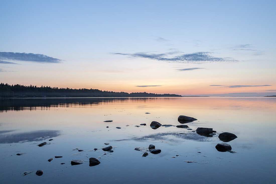 Dawn at the Baltic Sea, Kapellskaer, Uppland, Stockholms County, South Sweden, Sweden, Scandinavia, Northern Europe
