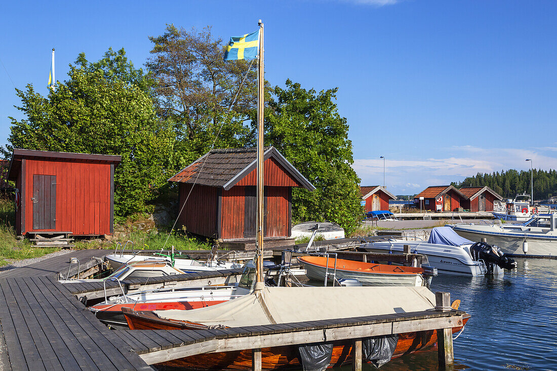 Marina in Raevsnaes, Northern Stockholm archipelago, Stockholms County, Uppland, Scandinavia, South Sweden, Sweden, Northern Europe
