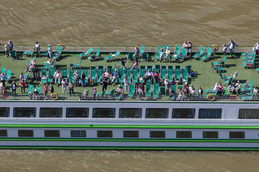 Cruiser La Boheme on the Rhine, Upper Middle Rhine Valley, Rheinland-Palatinate, Germany, Europe