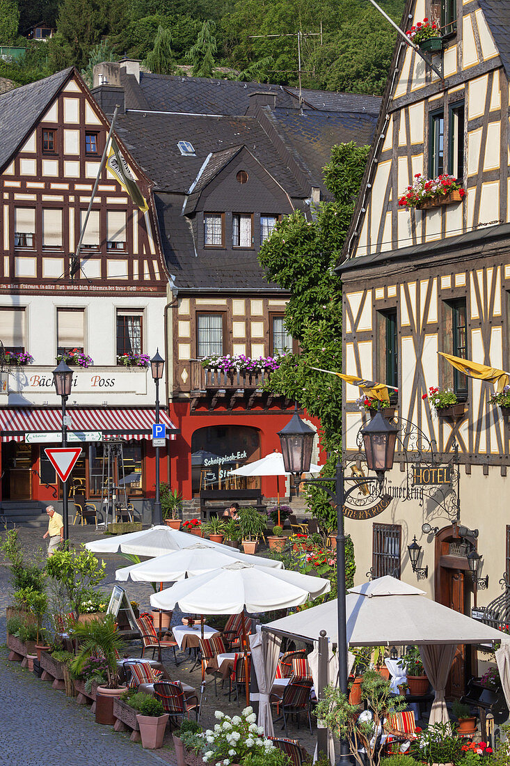 Marketplace in Oberwesel, Upper Middle Rhine Valley, Rheinland-Palatinate, Germany, Europe