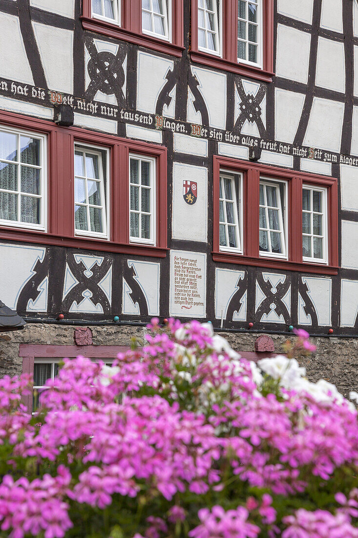 Hotel Malerwinkel in the old town of Bacharach, Upper Middle Rhine Valley, Rheinland-Palatinate, Germany, Europe