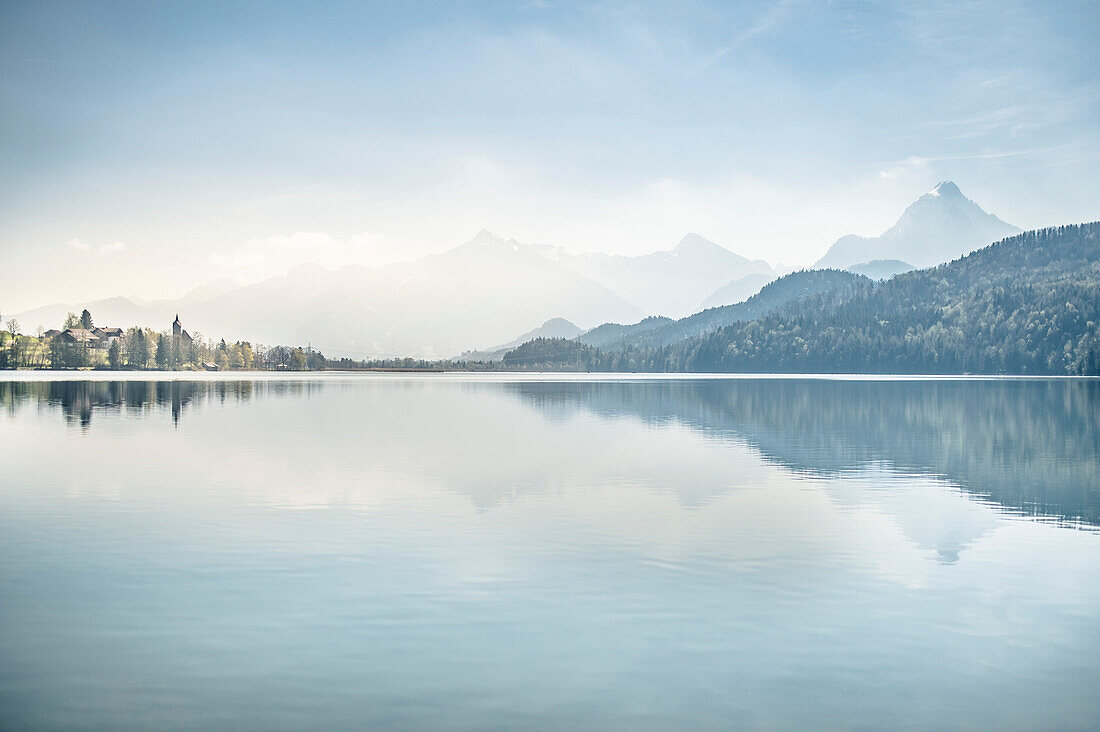 Lake Weissensee, Allgaeu, Mountains, Water, Lake Spring, Bavaria, Germany