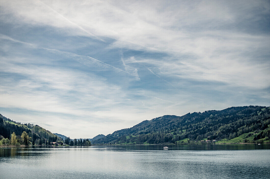 Lake Alpsee, Immenstadt, Allgaeu, Bavaria, Germany, Mountains, Lake, Idylic