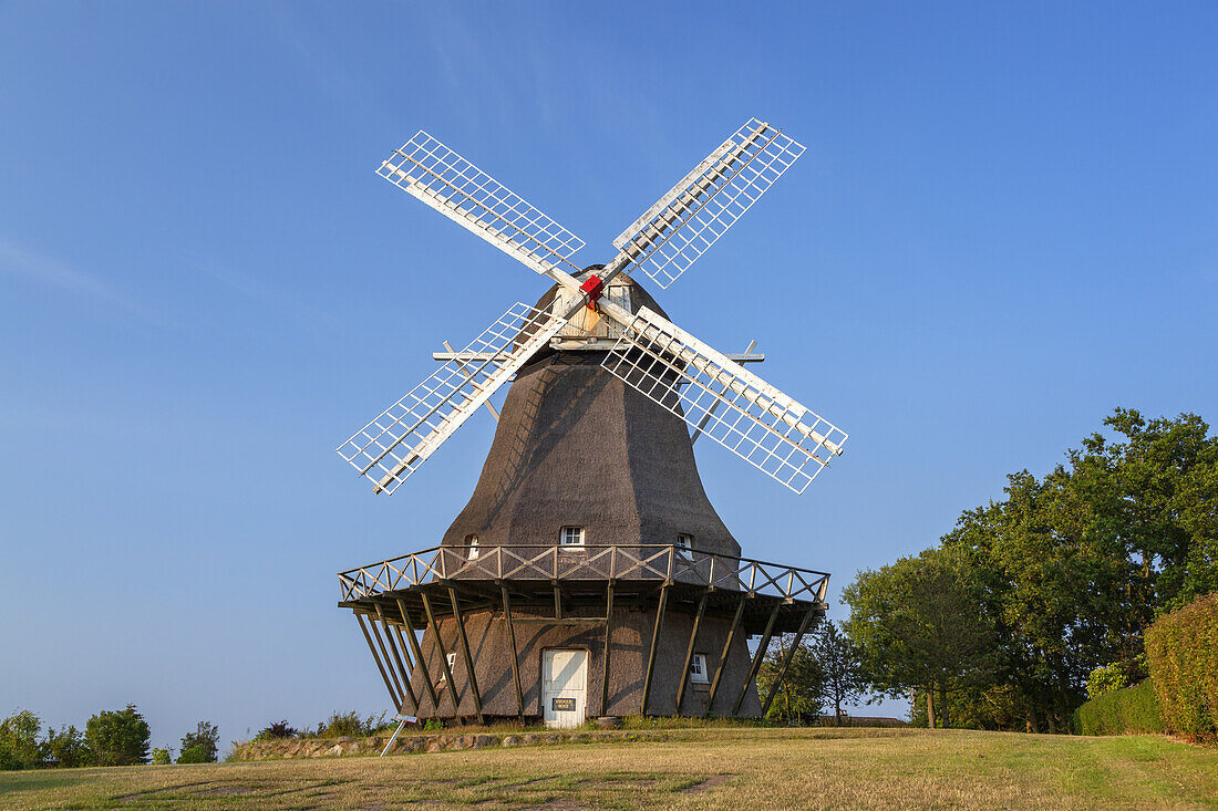 Windmühle von Soby, Insel Ærø, Schärengarten von Fünen, Dänische Südsee, Süddänemark, Dänemark, Nordeuropa, Europa