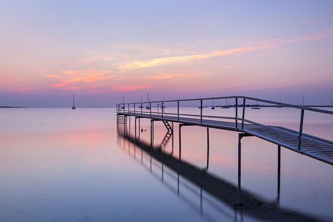 Jetty on the Baltic Sea, Island Ærø, South Funen Archipelago, Danish South Sea Islands, Southern Denmark, Denmark, Scandinavia, Northern Europe