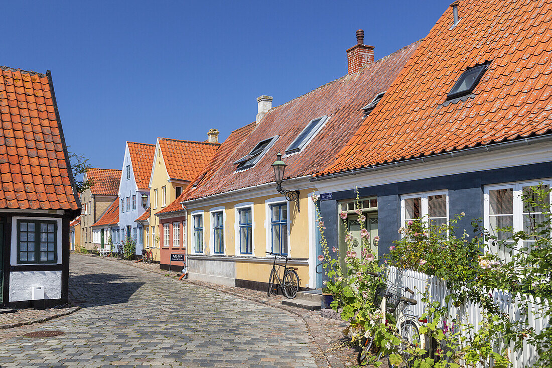 Altstadtgassen von Ærøskøbing, Insel Ærø, Schärengarten von Fünen, Dänische Südsee, Süddänemark, Dänemark, Nordeuropa, Europa