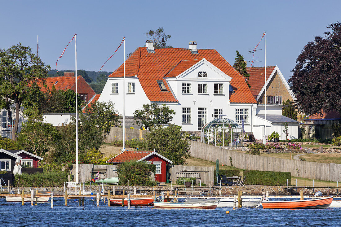 Hafen von Faaborg auf der Insel Fünen, Dänische Südsee, Süddänemark, Dänemark, Nordeuropa, Europa