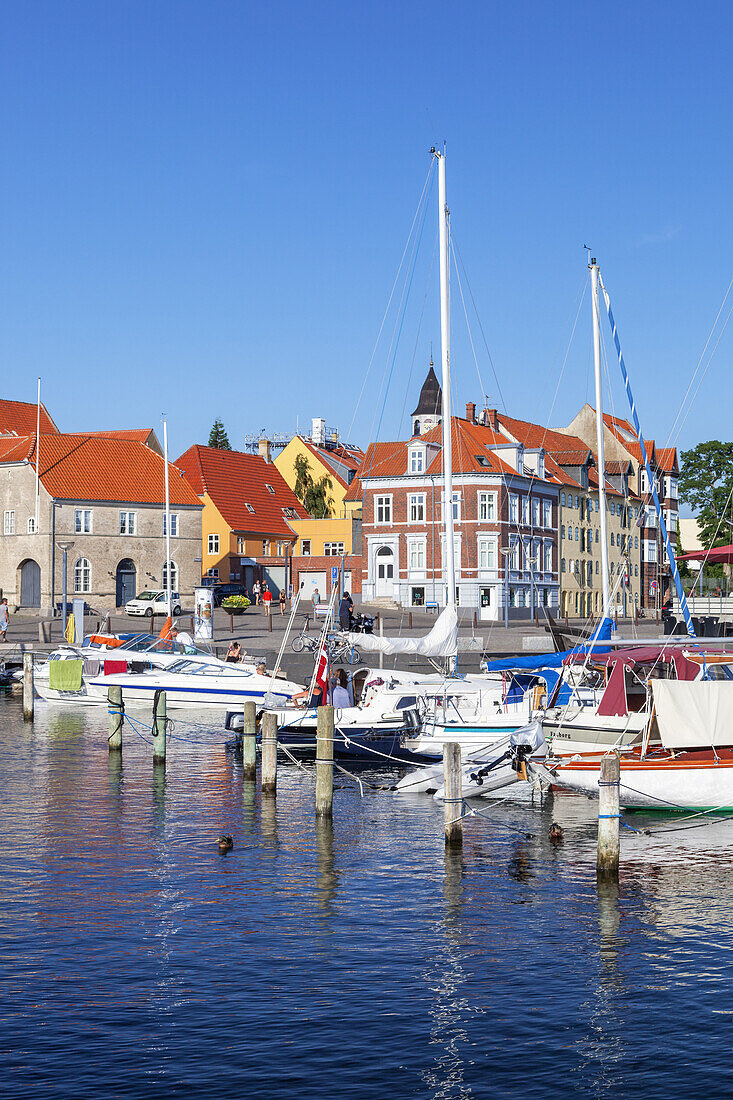 Hafen von Faaborg auf der Insel Fünen, Dänische Südsee, Süddänemark, Dänemark, Nordeuropa, Europa