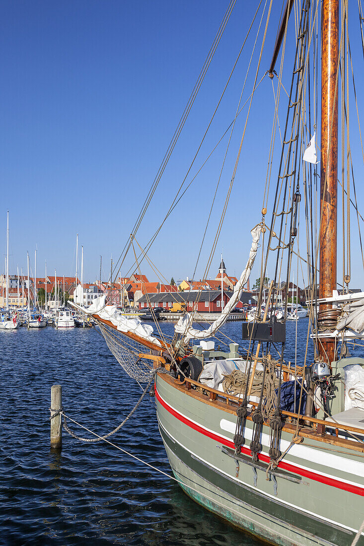 Harbour in Faaborg on the island Funen, Danish South Sea Islands, Southern Denmark, Denmark, Scandinavia, Northern Europe