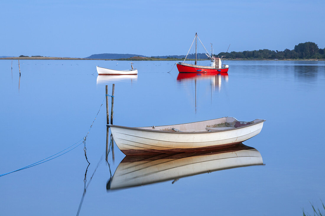 Fischerboote auf der Ostsee, Brunshuse, Insel Fünen, Dänische Südsee, Süddänemark, Dänemark, Nordeuropa, Europa