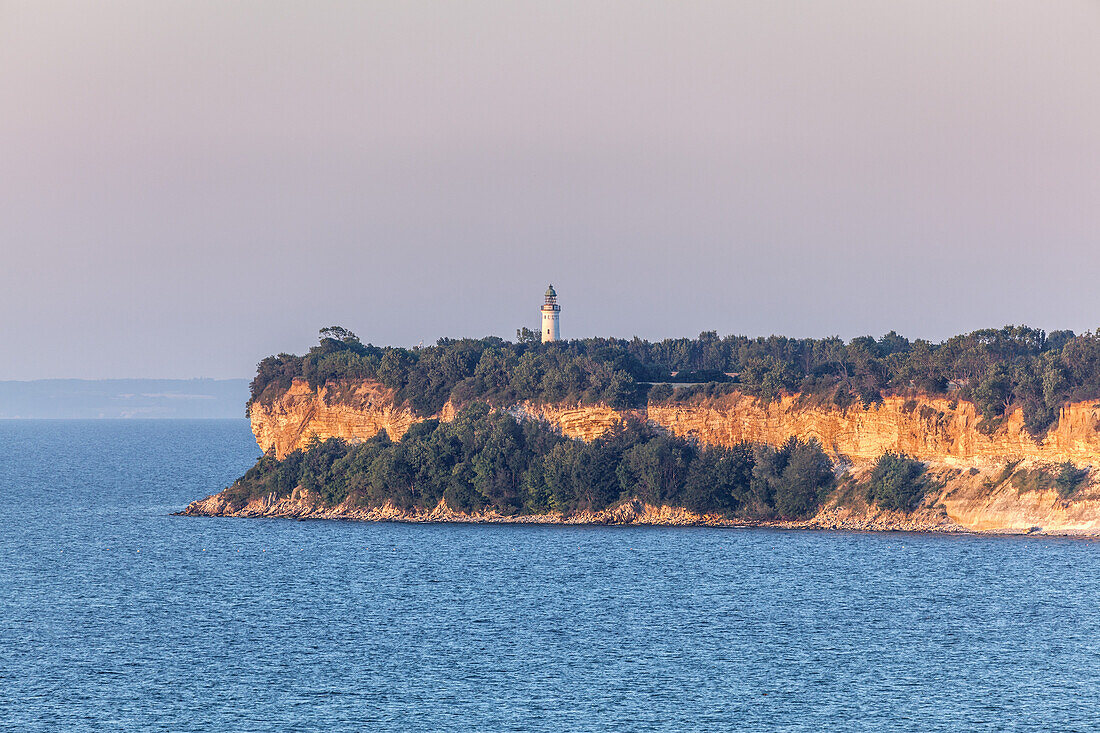 Cliffs Stevns Klint and lighthouse Stevns Fyr, Højerup, Store Heddinge, Stevns Peninsula, Island of Zealand, Scandinavia, Denmark, Northern Europe