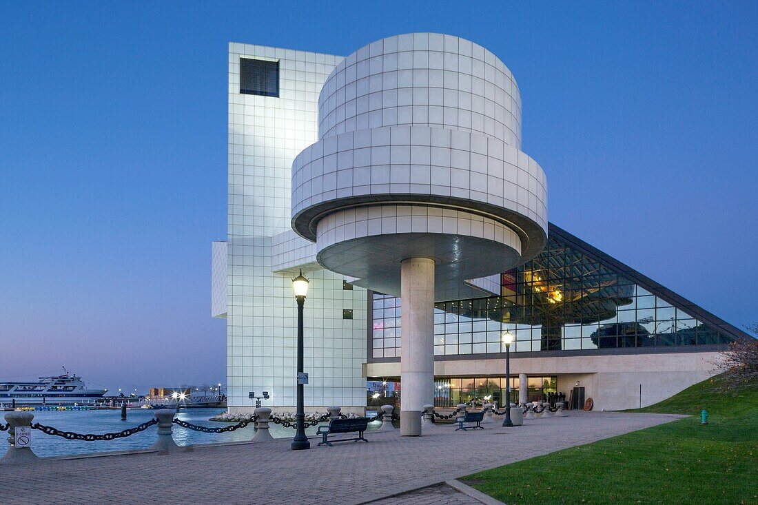 Rock And Roll Hall Of Fame Downtown Cleveland Ohio Usa.