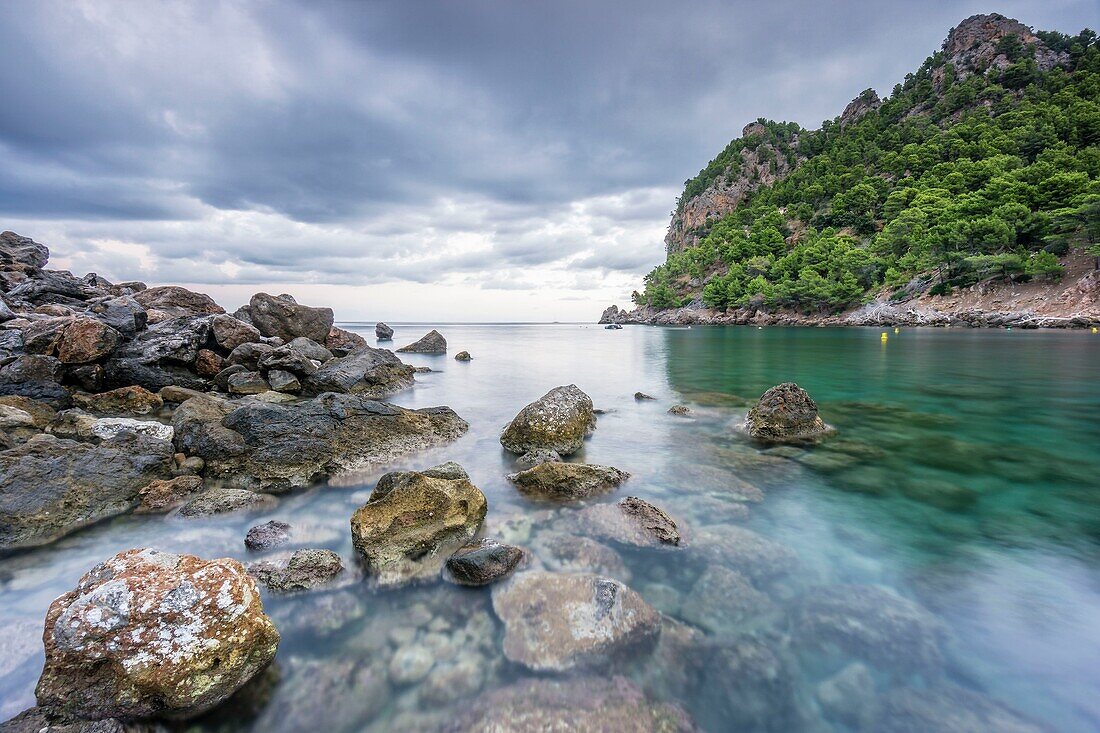 Cala Tuent, Escorca, Sierra de Tramuntana, balearische Inseln, Spanien