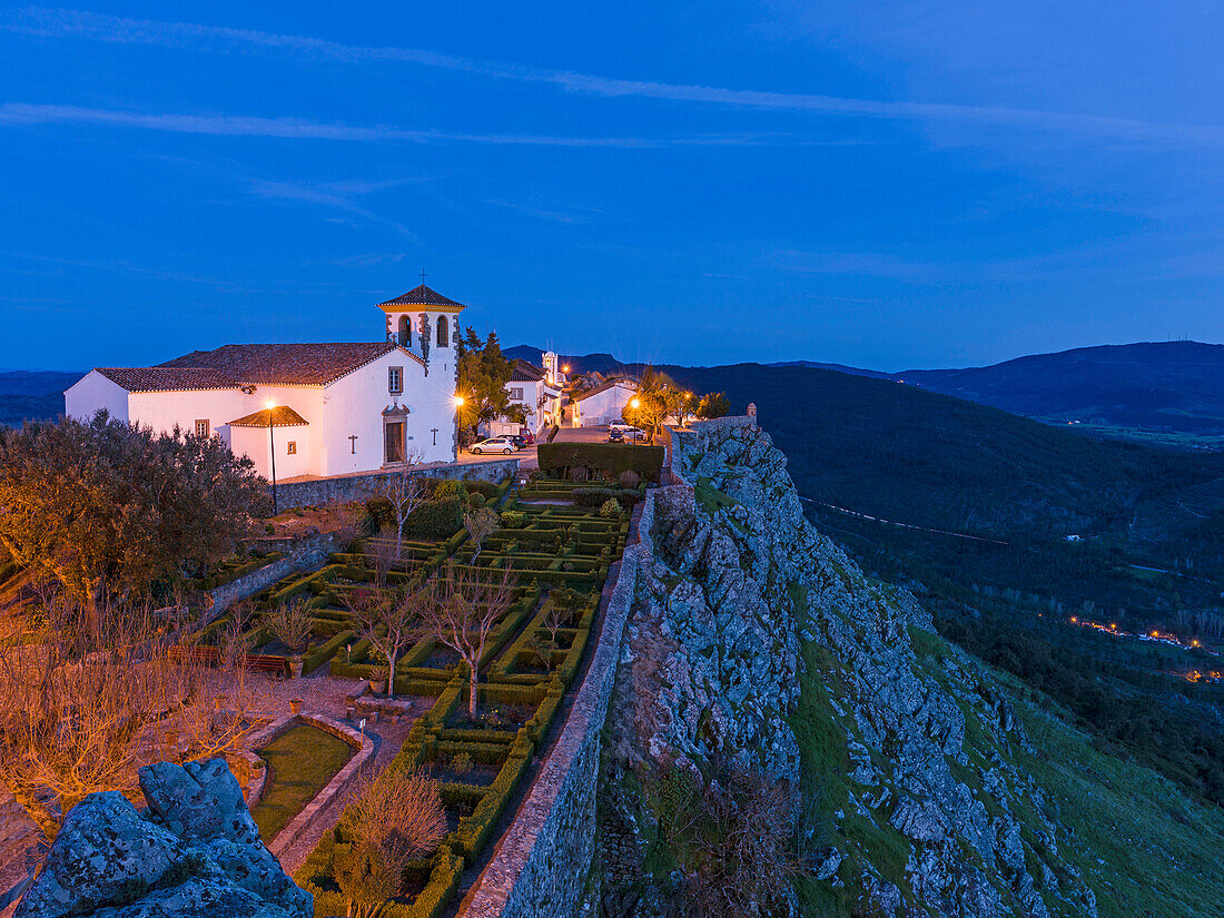 The church Santa Maria. Marvao a famous medieval mountain village and tourist attraction in the Alentejo. Europe, Southern Europe, Portugal, Alentejo.