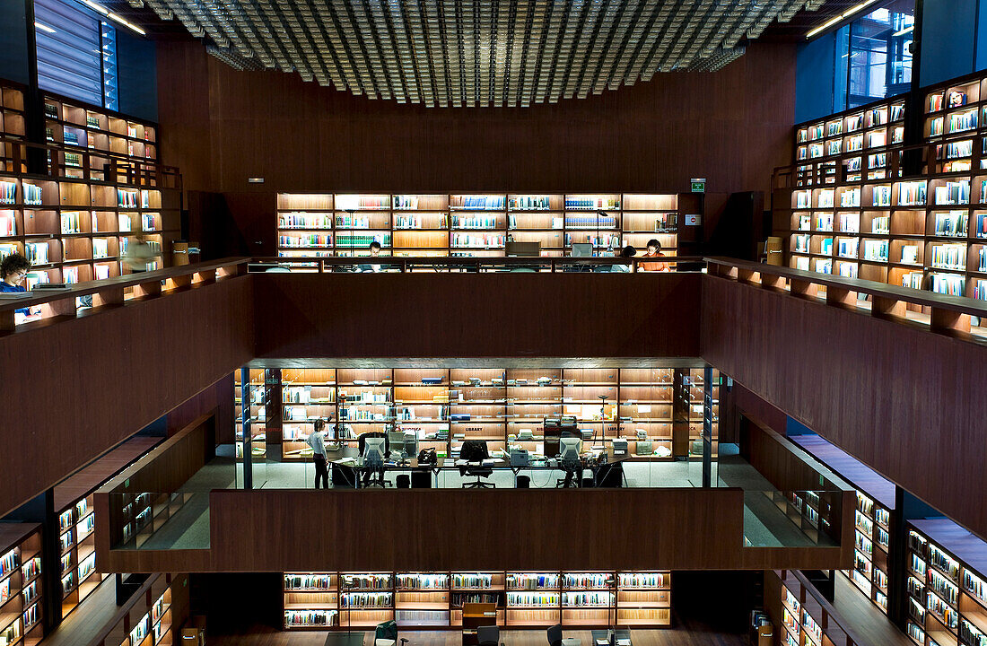 Spain, Madrid, Reina Sofia Museum, the library