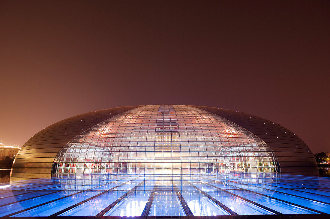 China, Beijing, the Opera designed by French architect Paul Andreu took nine years to be built and opened early 2008