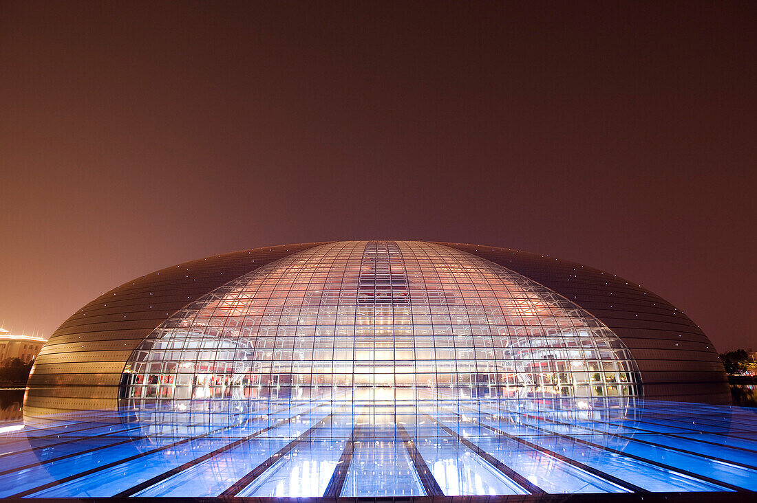 China, Beijing, the Opera designed by French architect Paul Andreu took nine years to be built and opened early 2009