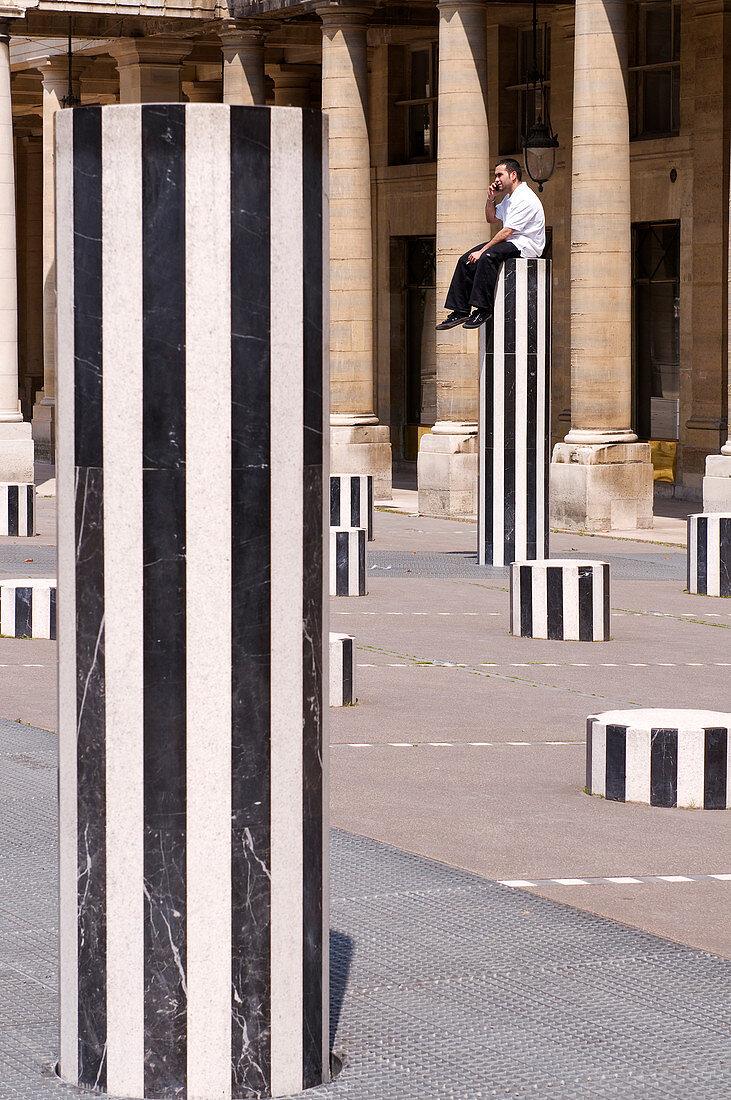 France, Paris, Palais Royal, Buren's Columns