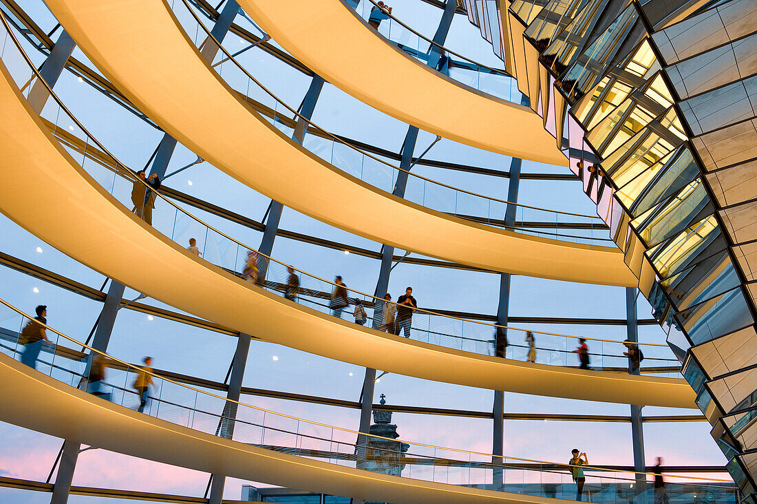 Germany, Berlin, the Reichstag, the seat of the Bundestag renovated by the architect Sir Norman Foster, the German parliament since 2000