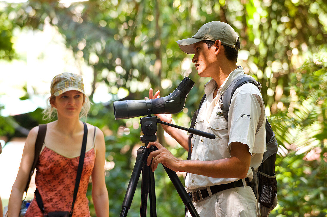 Costa Rica, Puntarenas Province, Manuel Antonio National Park, visiting with a guide