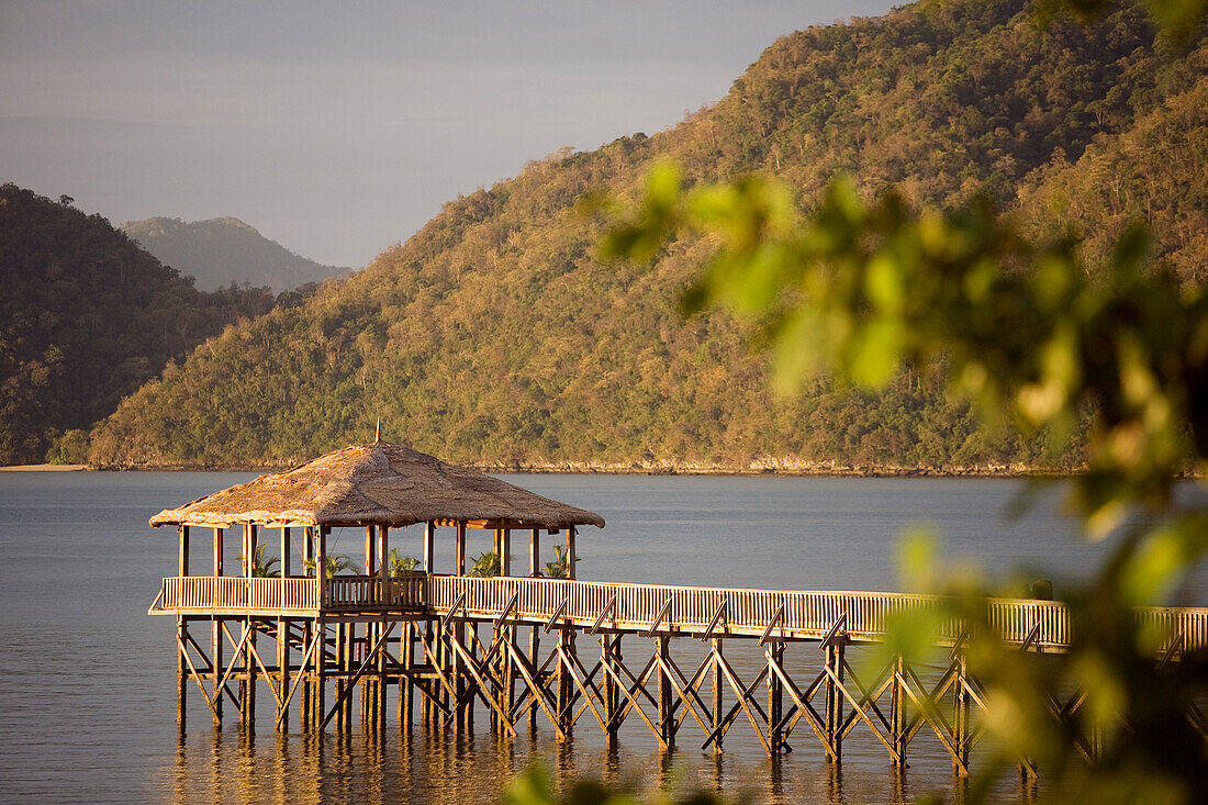 Malaysia, Kedah state, Andaman Sea, Langkawi island, Westin Hotel pontoon bridge near Kuah