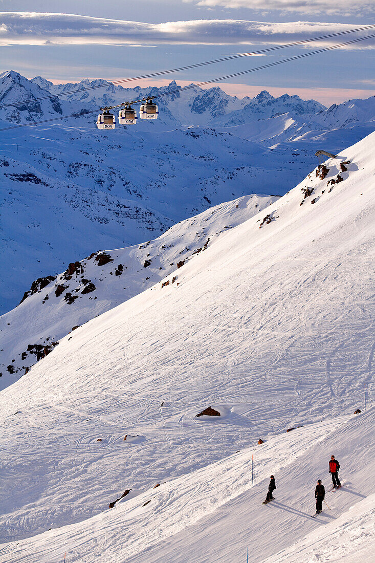 France, Savoie, Val Thorens, Bouquetin cabins and Massif de la Vanoise