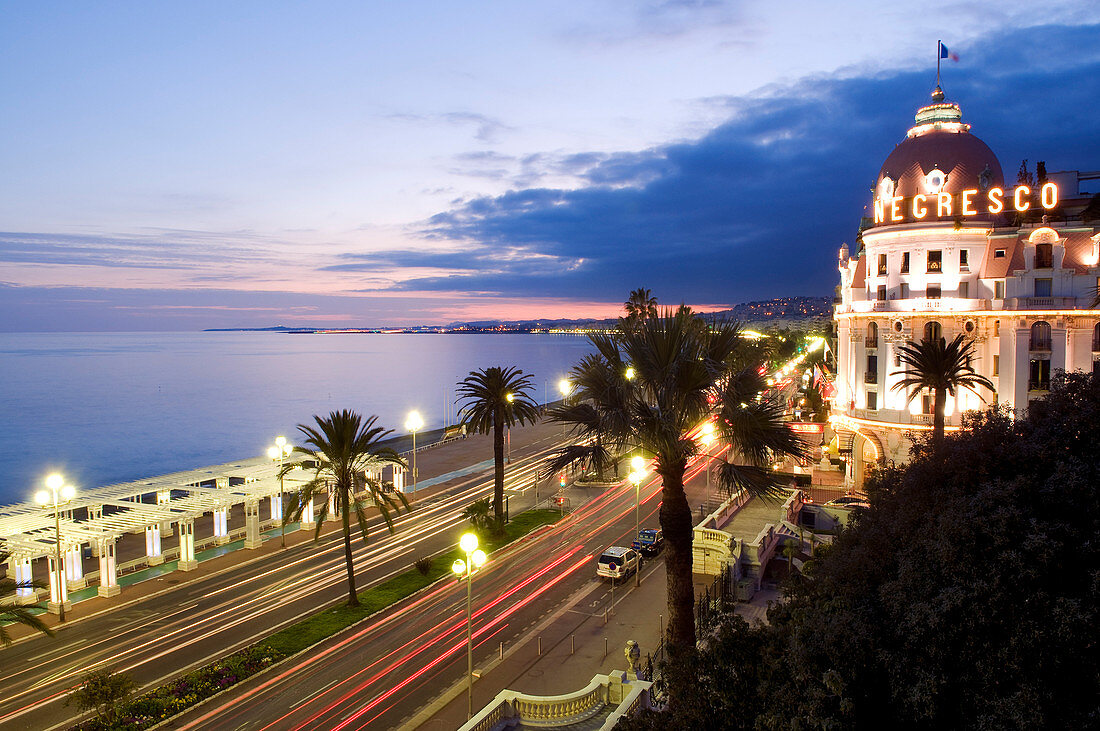 France, Alpes Maritimes, Nice, the Promenade des Anglais (Walk of the English), Negresco Hotel
