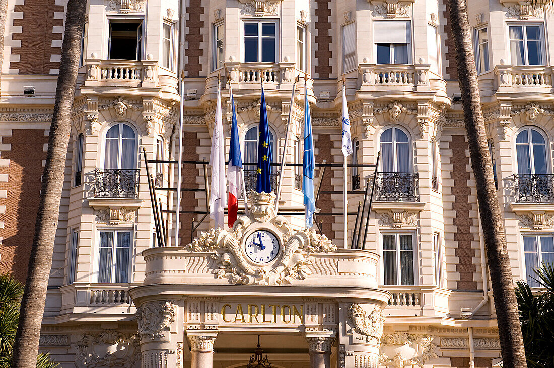 France, Alpes Maritimes, Cannes, Croisette, Carlton Hotel