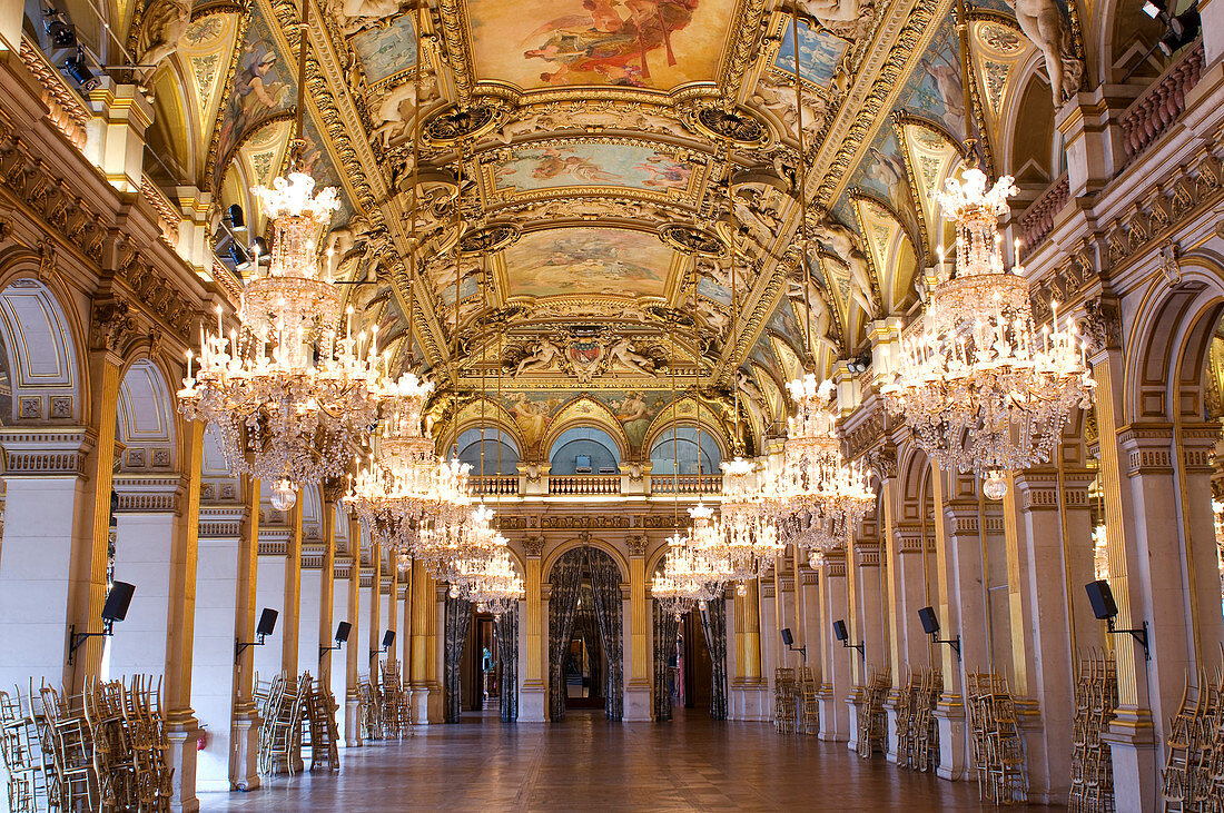 France, Paris, area listed as World Heritage by UNESCO, the Hôtel de Ville (City Hall), the Reception gallery