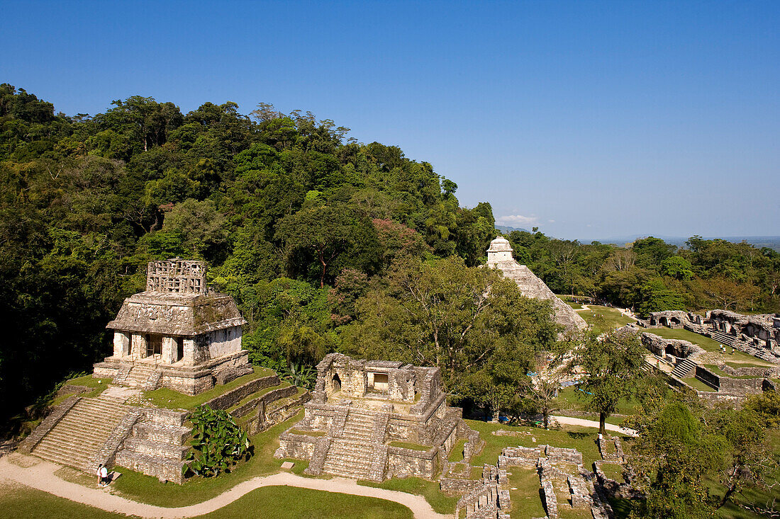 Mexico, state of Chiapas, Maya site of Palenque, listed as World Heritage by UNESCO, Temple of the Sun