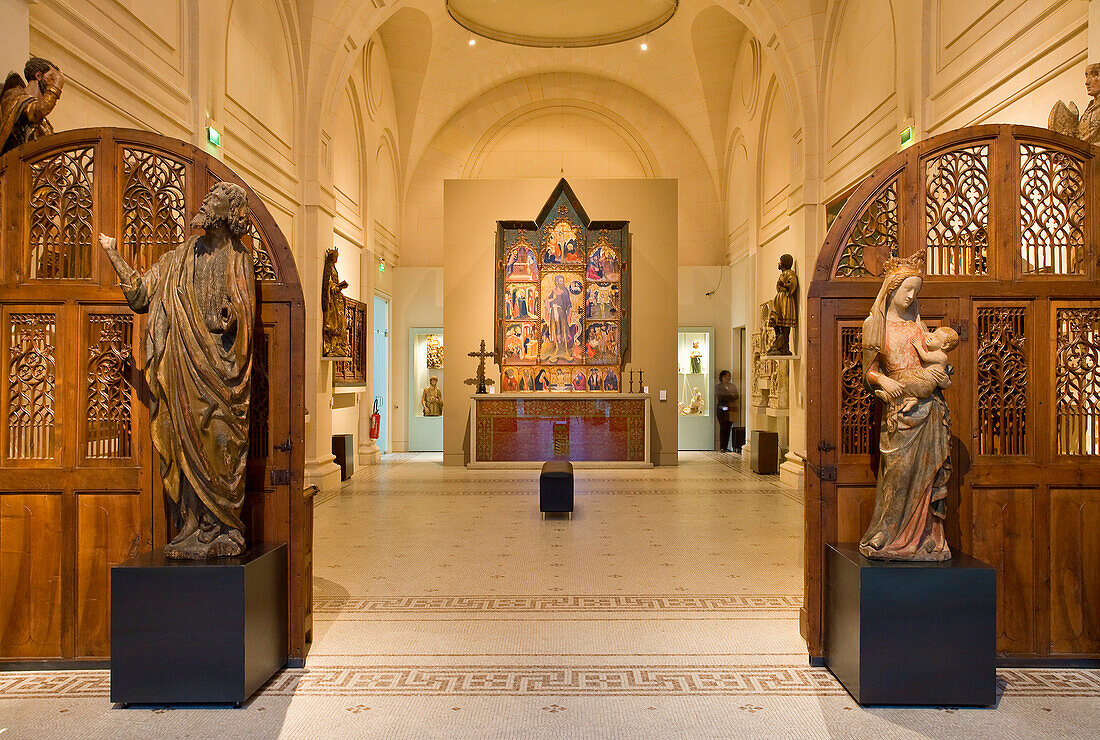France, Paris, Musee des Arts Decoratifs (Museum of Decorative Arts) in a Louvre wing, Gallery of Altar pieces