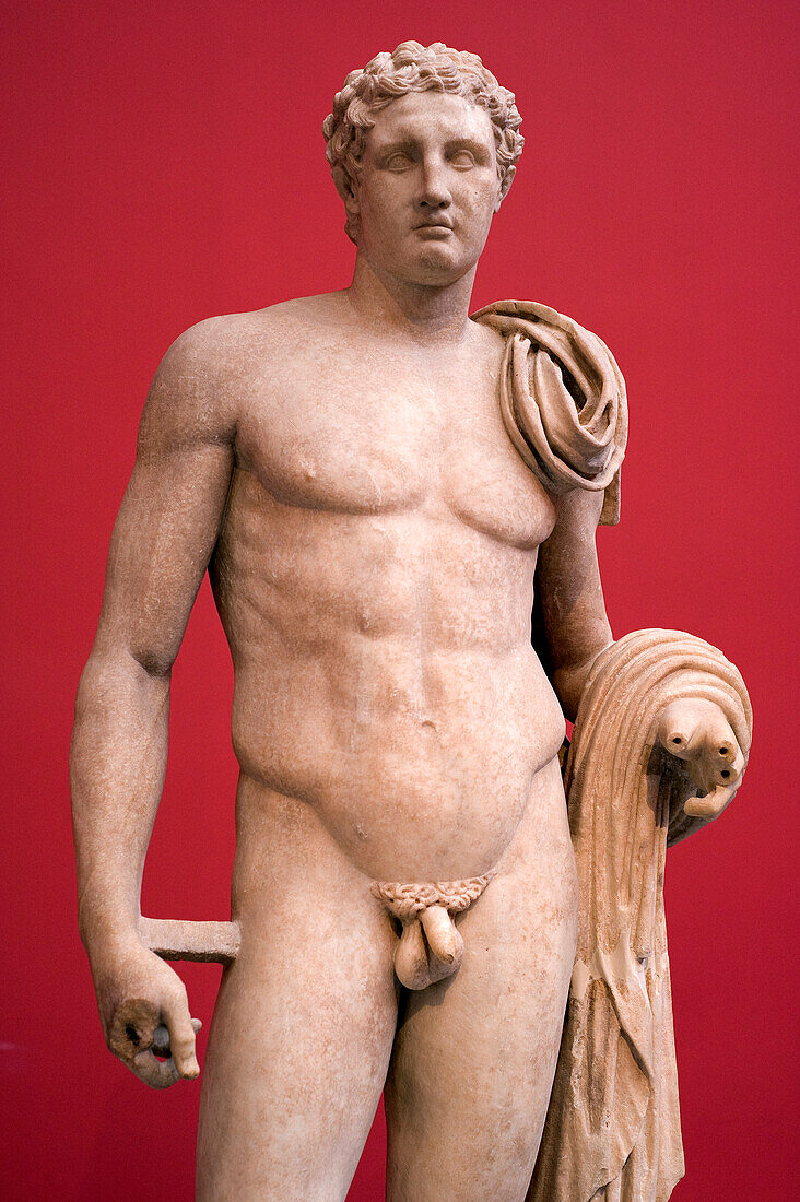 Greece, Athens, National Archaeological Museum, Hermes statue of the 4th century BC, found in Atalante