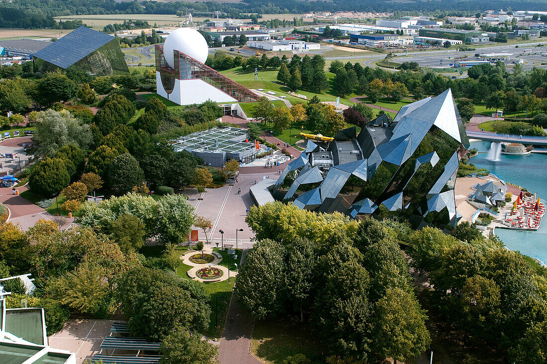 France, Vienne, Poitiers, the Futuroscope, theme park by the architect Denis Laming