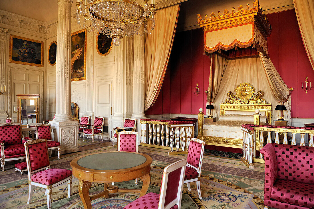 France, Yvelines, Chateau de Versailles, listed as World Heritage by UNESCO, the Grand Trianon, the Empress's bedroom