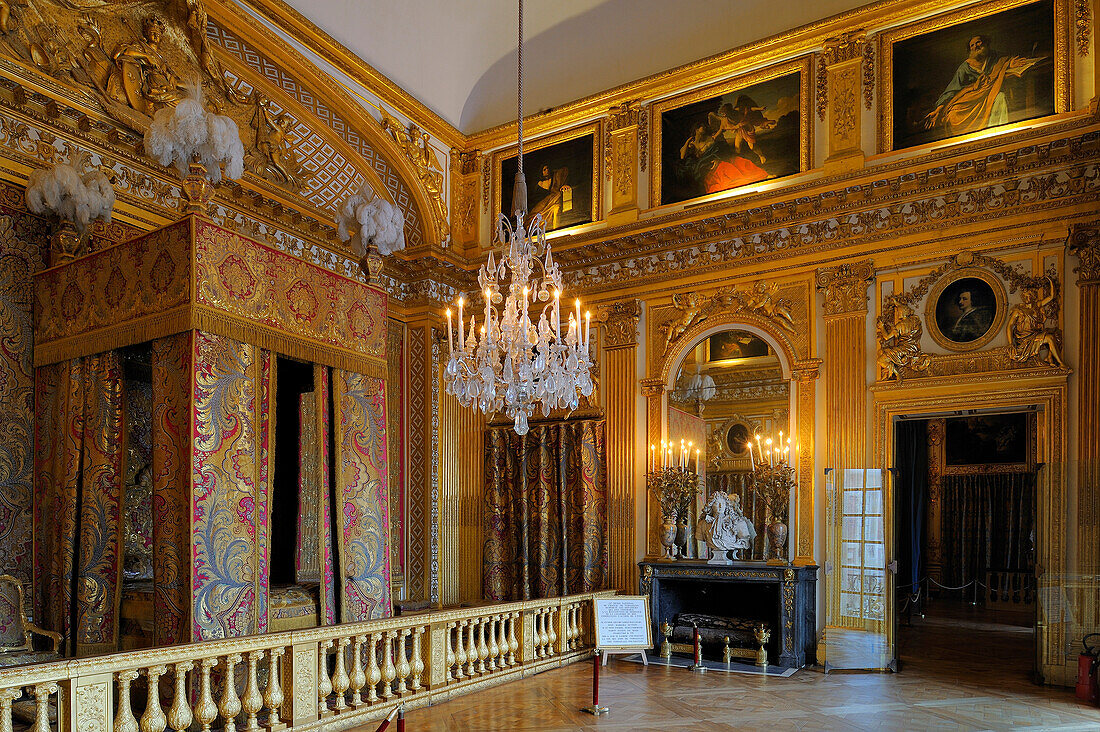France, Yvelines, Chateau de Versailles, listed as World Heritage by UNESCO, the King's Apartments, the King's room