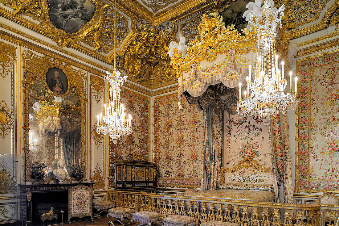 France, Yvelines, Chateau de Versailles, listed as World Heritage by UNESCO, Les Grands Appartements (State Apartments), the Queen's bedroom