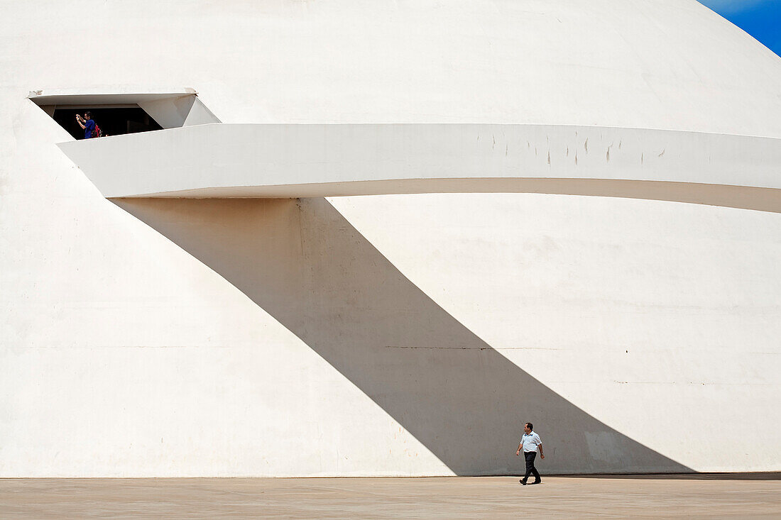 Brazil, Brasilia, listed as World Heritage by UNESCO, National Museum by architect Oscar Niemeyer