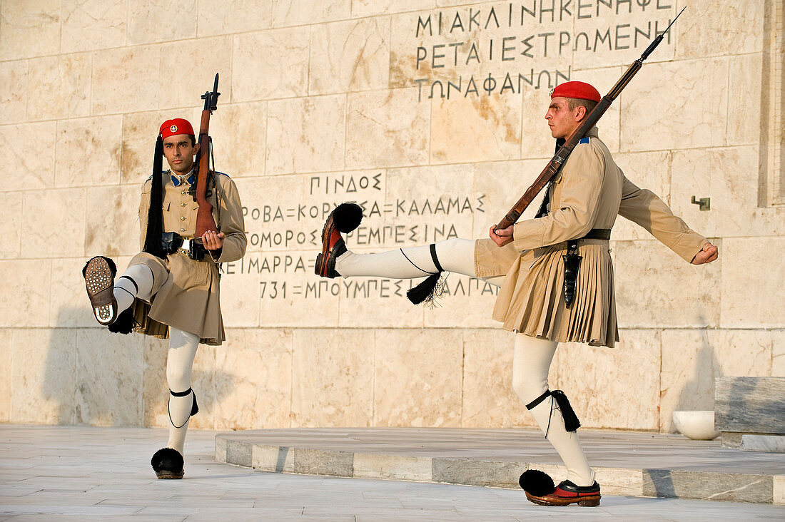 Greece, Athens, Syntagma Square, the Parliament guard