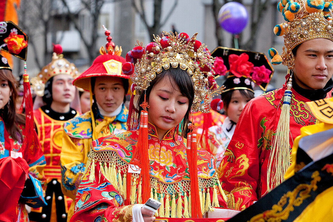 France, Paris, parade of the Chinese New Year day