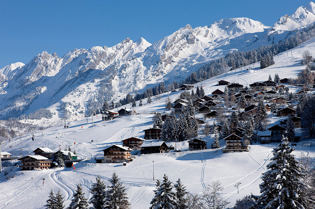 France, Haute Savoie, La Clusaz and the Aravis Chain