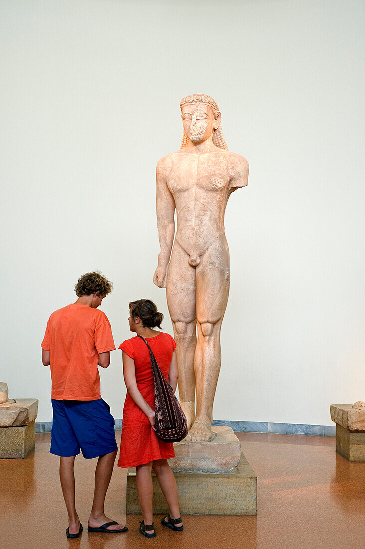 Greece, Athens, National Archaeological Museum, Kouros statue of 600 BC