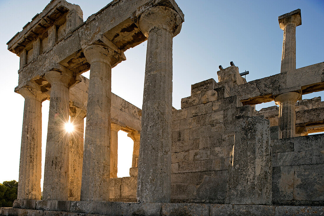 Greece, Saronic Gulf, Aegina Island, Afaia Temple (Aphaia or Aphea)