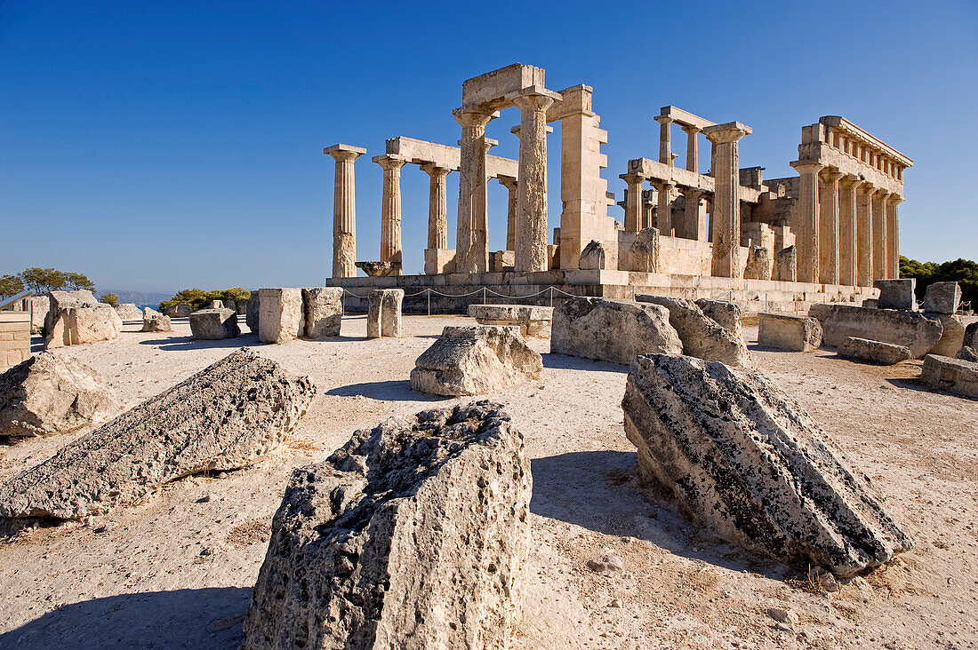 Greece, Saronic Gulf, Aegina Island, Afaia Temple (Aphaia or Aphea)