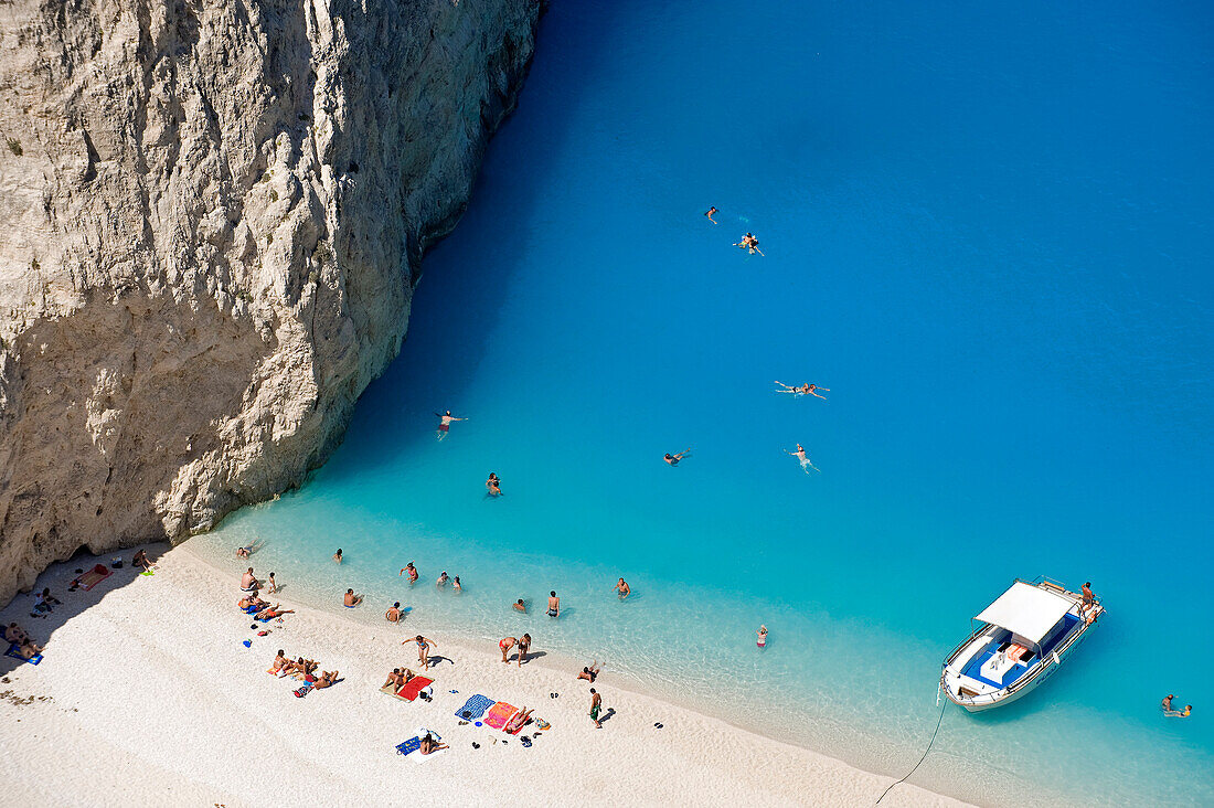 Greece, Ionian Islands, Zante Island (Zakynthos), the Western Coast, Sinking Bay (Navaghio Bay)