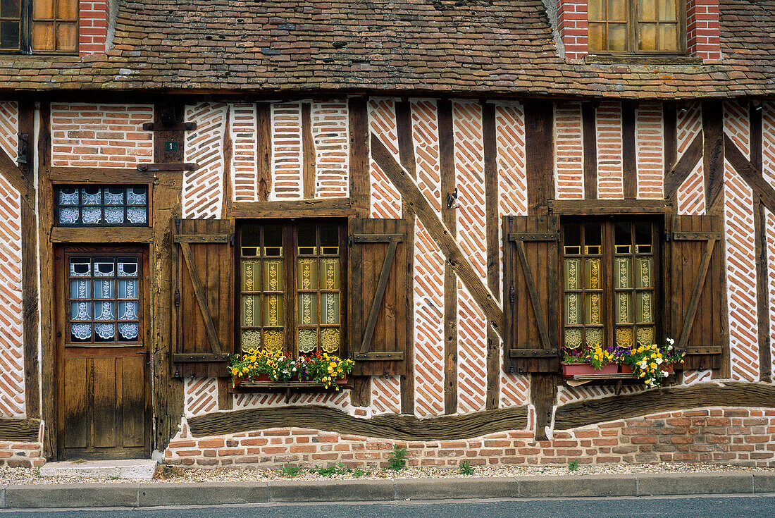 France, Allier, Bourbonnais, traditional local house
