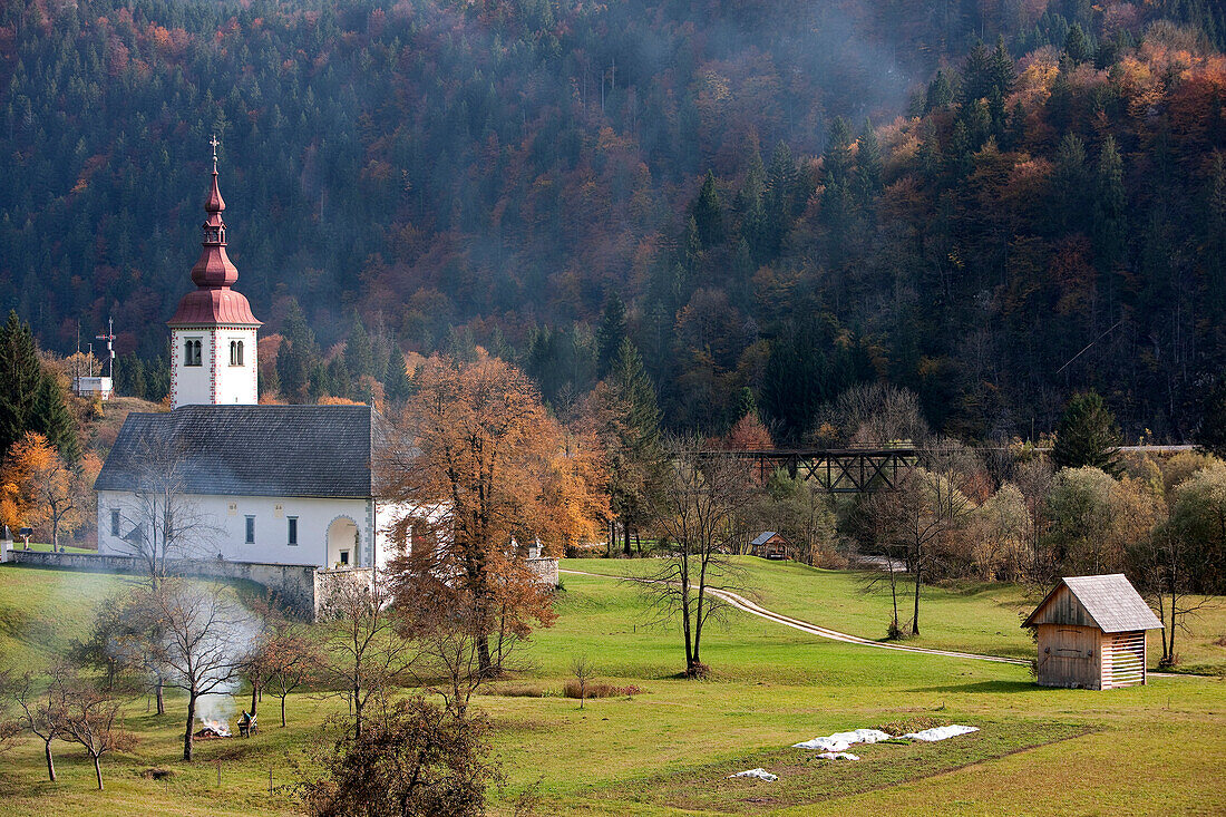 Slovenia, Gorenjska region, near Bled, Celo village